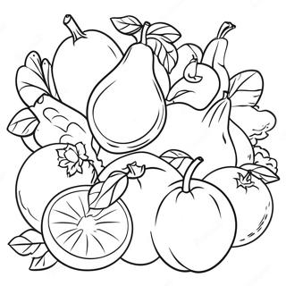 Page A Colorier Sur Les Fruits Et Legumes Colores 31749-16306