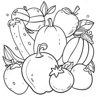 Page A Colorier Sur Les Fruits Et Legumes Colores 31749-16307