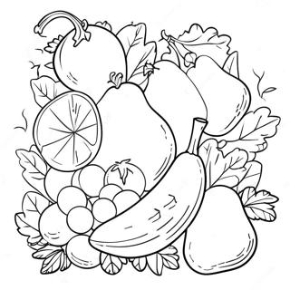 Page A Colorier Sur Les Fruits Et Legumes Colores 31749-16308