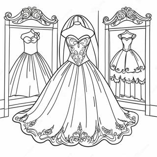 Page A Colorier De Robe De Mariee Elegante 31819-16362