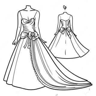 Page A Colorier De Robe De Mariee Elegante 31819-16364