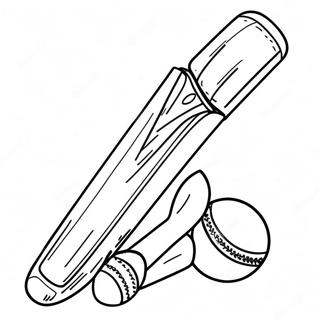 Page A Colorier De Batte Et Balle De Cricket 31889-16406