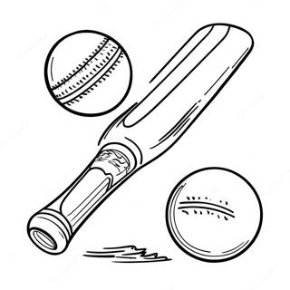 Page A Colorier De Batte Et Balle De Cricket 31889-16407