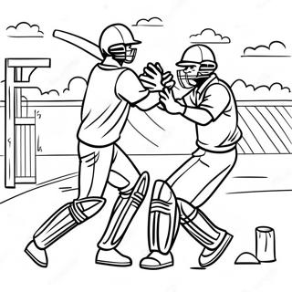 Page A Colorier De Scene De Match De Cricket Excitant 31890-16411