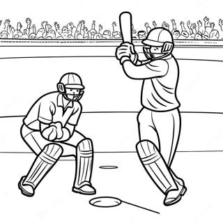 Page A Colorier De Scene De Match De Cricket Excitant 31890-16412