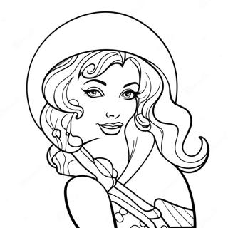 Page A Colorier De Fille Pin Up Vintage 31909-16424