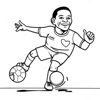 Page A Colorier De Pele Dribblant Le Ballon 32000-16498