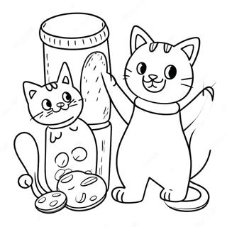 Page A Colorier De Chats Joueurs Contre Des Cornichons 32040-16531