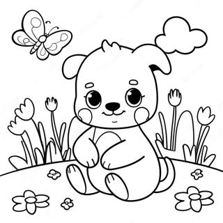 Page A Colorier Bebe Animaux Mignons Au Printemps 32080-16561