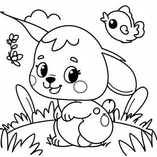 Page A Colorier Bebe Animaux Mignons Au Printemps 32080-16562