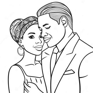 Page A Colorier Couple Noir Romantique 32100-16578