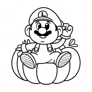 Page A Colorier De Luigi En Costume De Citrouille 32140-16609