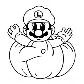 Page A Colorier De Luigi En Costume De Citrouille 32140-16610