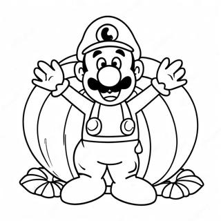 Page A Colorier De Luigi En Costume De Citrouille 32140-16611