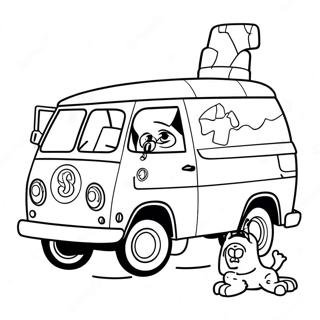 Page A Colorier De Scooby Doo Et La Mystery Machine 32180-16641