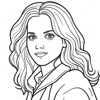 Hermione Réaliste Harry Potter Pages À Colorier