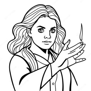 Hermione Lancant Un Sort Page A Colorier 32220-16674