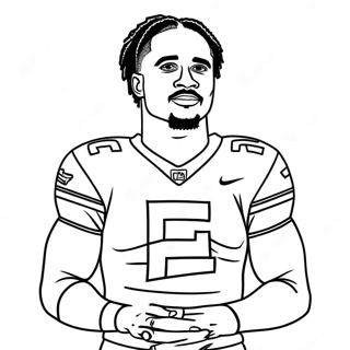 Jalen Hurts En Action Page A Colorier 32270-16716