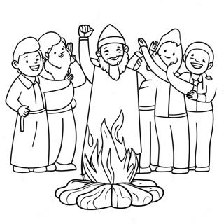 Page A Colorier De La Celebration De Lag Baomer 32289-16727