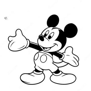 Page A Colorier Mickey Mouse Dans Une Pose Ludique 32370-16794