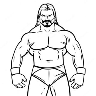 Page A Colorier Daction Dynamique De Lutteur Wwe 3239-2647