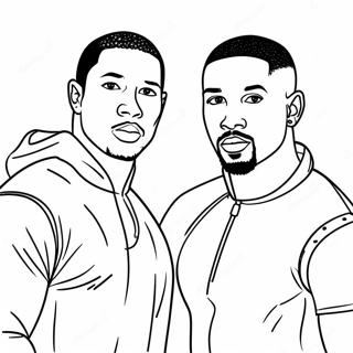 Glace Épice Et Michael B Jordan Pages À Colorier