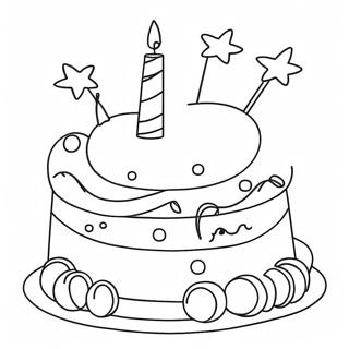 Page A Colorier De Gateau Danniversaire Mignon 32481-16873