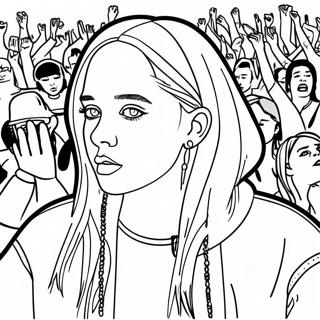 Page A Colorier De Billie Eilish En Concert 3249-2653