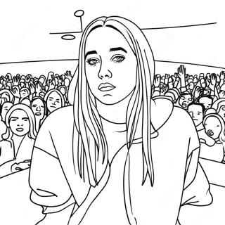 Page A Colorier De Billie Eilish En Concert 3249-2654