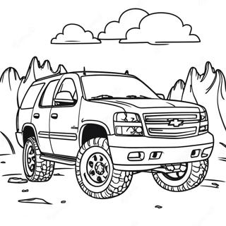 Page A Colorier Aventure Tout Terrain Chevy Tahoe 32532-16907