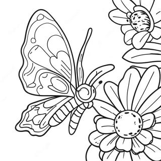 Page A Colorier Papillon Pollinisateur Colore 32542-16916