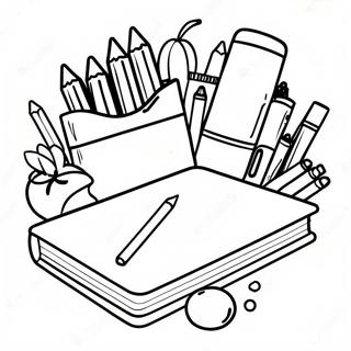 Page A Colorier Fournitures Scolaires Mignonnes 32571-16936