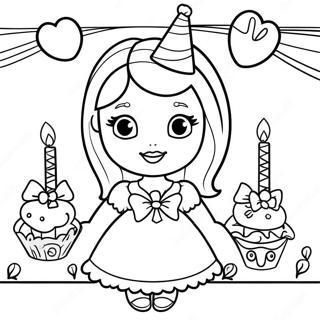 Page A Colorier Joyeux Anniversaire Barbie 32581-16943