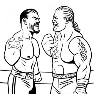 Page A Colorier Des Superstars De La Wwe En Action 32652-17002