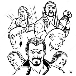 Page A Colorier Des Superstars De La Wwe En Action 32652-17003