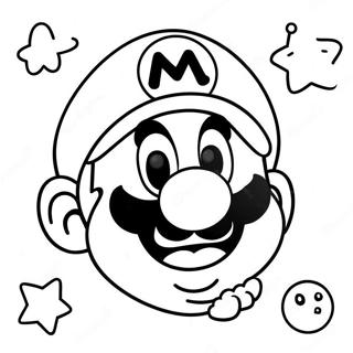 Page A Colorier Du Visage Heureux De Mario 32722-17057