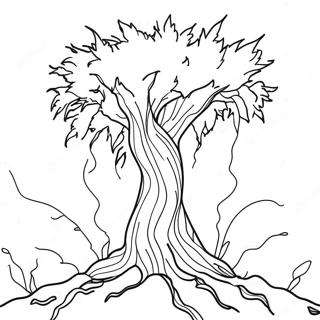 Page A Colorier De Foudre Frappant Un Arbre 32742-17075