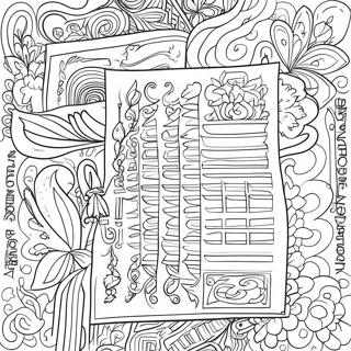 Page A Colorier De Pratique De Calligraphie 32751-17079