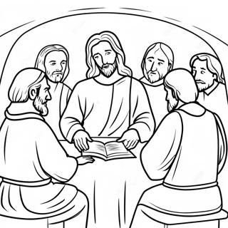 Page A Colorier De Jesus Enseignant Aux Disciples 32822-17138