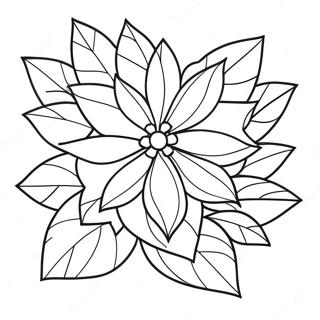 Poinsettia Pages À Colorier