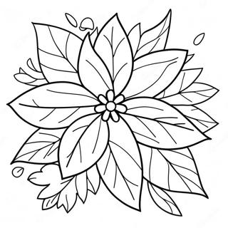 Page A Colorier Fleur De Poinsettia 33011-17282