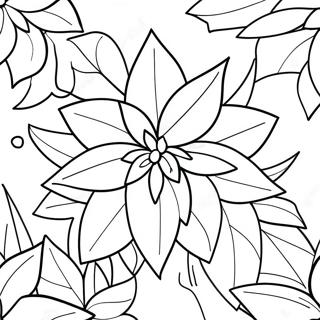 Page A Colorier Fleur De Poinsettia 33011-17283