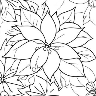 Page A Colorier Fleur De Poinsettia 33011-17284