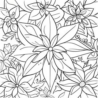 Page A Colorier Poinsettia Festif 33012-17285