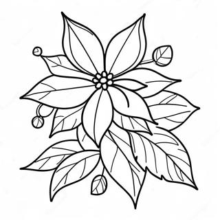 Page A Colorier Poinsettia Festif 33012-17286