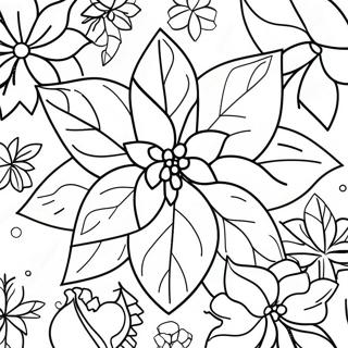 Page A Colorier Poinsettia Festif 33012-17287