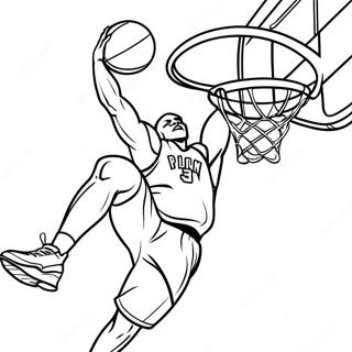 Joueur De Basketball Pages À Colorier