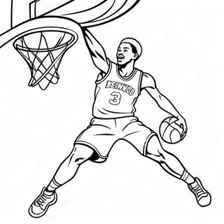 Joueur De Basketball Dunking Page A Colorier 33031-17298