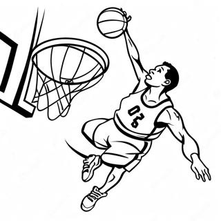 Joueur De Basketball Dunking Page A Colorier 33031-17299