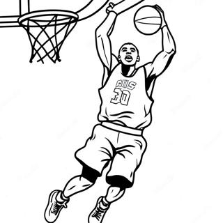 Joueur De Basketball Dunking Page A Colorier 33031-17300